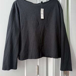 NWT J.Crew Bow Boat Neck T-shirt (Size L)